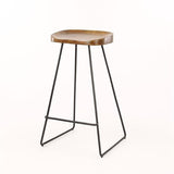 Tabouret de bar Lenn bois d'acacia Set de 4