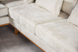 Canapé d'angle 3 places Gigi tissu beige