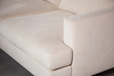 Canapé d'angle à 3 places chaise longue gioia ribstof beige