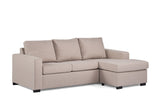 Sofa d'angle à 3 places chaise longue Lima beige