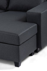 Anthracite de tissu Riley U-banque