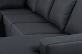 Anthracite de tissu Riley U-banque