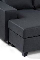 Anthracite de tissu Riley U-banque