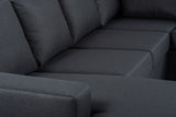 Anthracite de tissu Riley U-banque