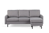 Sofa d'angle à 3 places chaises longue Miller Gray