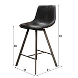 Tabouret de bar industriel Benjie Kunstleer Set de 4