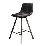 Tabouret de bar industriel Benjie en simili cuir ensemble de 4