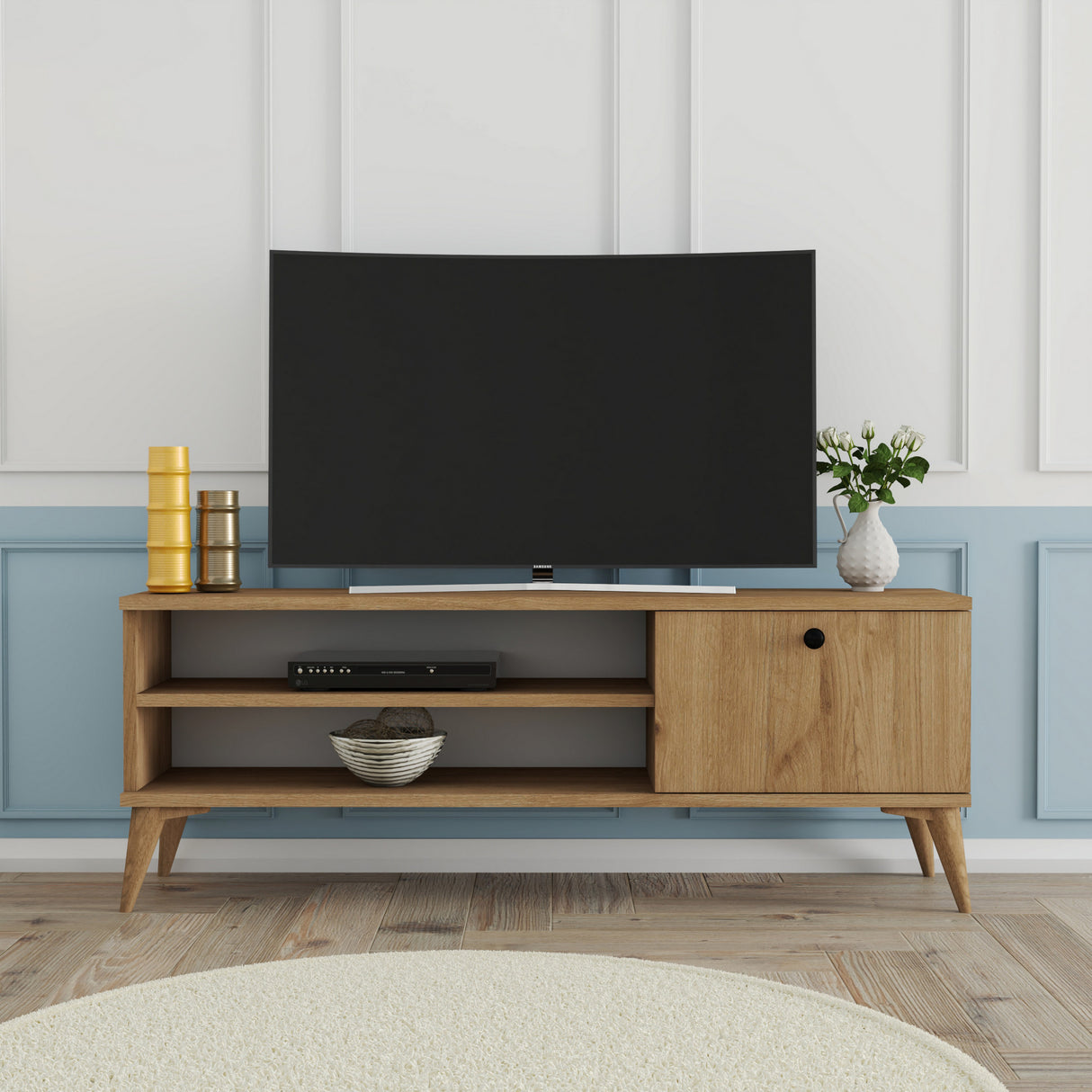 Meubles de télévision rétro 1562 Oak Mélamine 120x44.6x cm