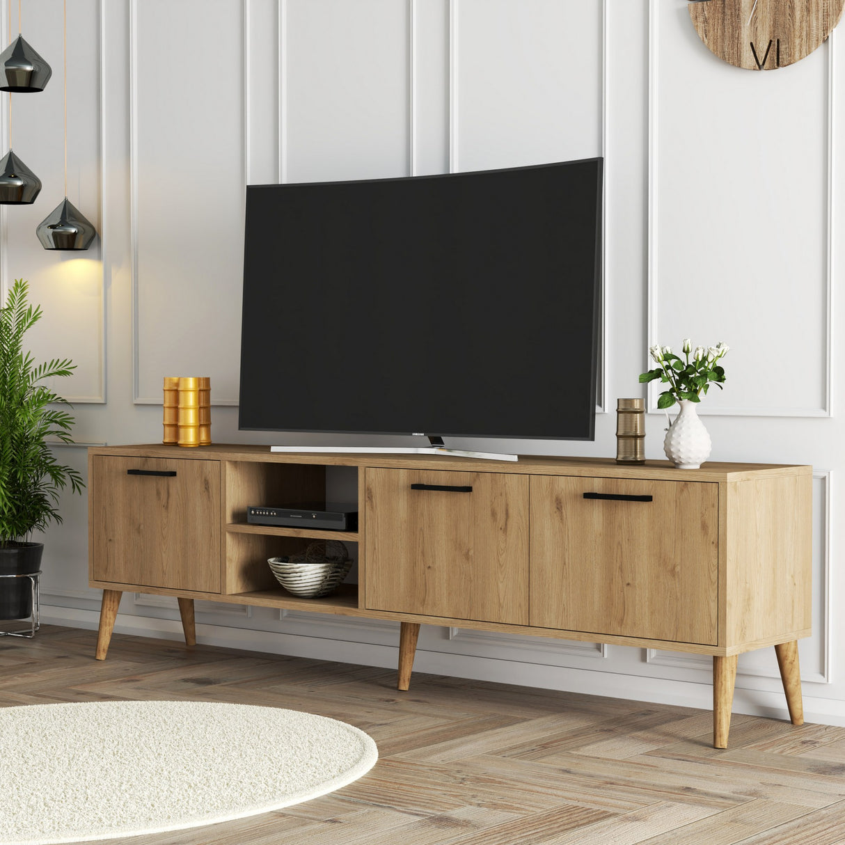 Meubles de télévision Exxen Oak Mélamine 180x52x35 cm