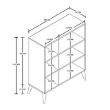 Chaussure armoire Bella chêne blanc jaune anthracite mélamine 90x105x35 cm