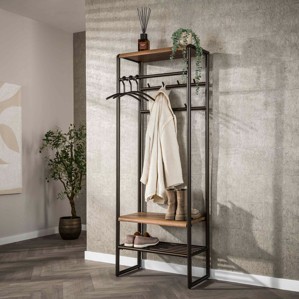Bonjour, meuble de rangement Garderobe 70 cm Drift marron 