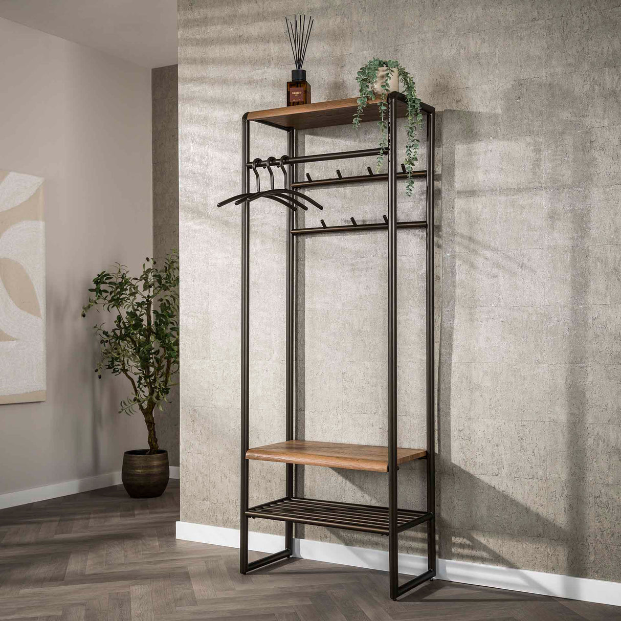 Bonjour, meuble de rangement Garderobe 70 cm Drift marron 