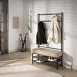 Porte-manteaux - Senna Armoire-banc Drift marron - Dimehouse