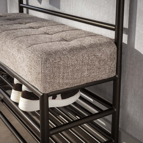 Bancroft Banc de rangement Drift brun 100x39x183 cm 