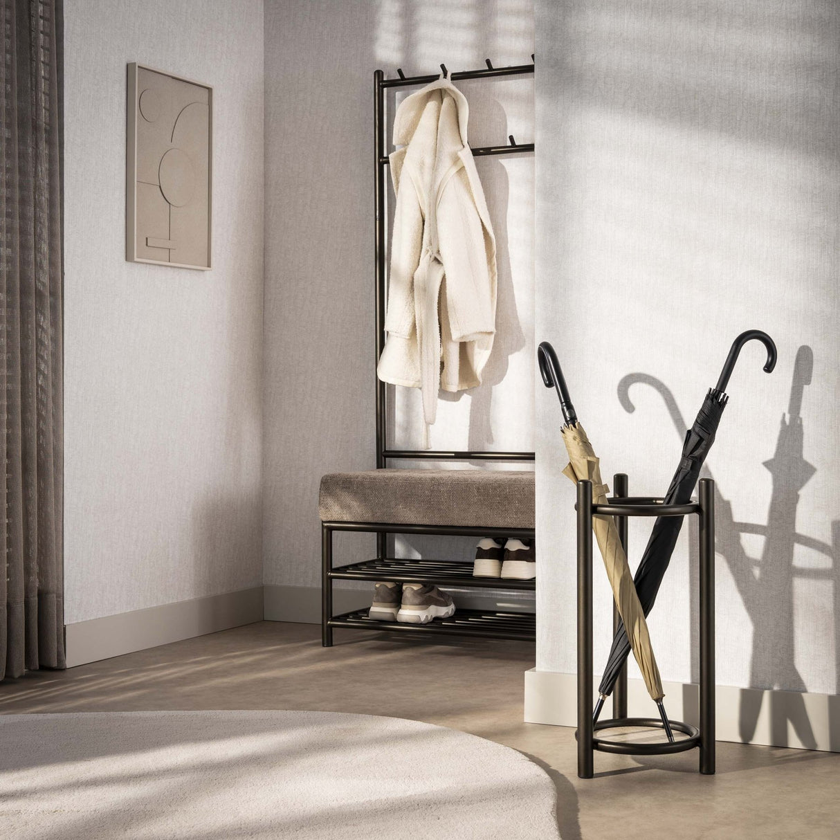 Decoraties - Senna Paraplubak Rond Drift brown - Dimehouse