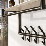 Panneau de porte-manteaux Travertine 2x5 crochets 65 cm en mélamine 