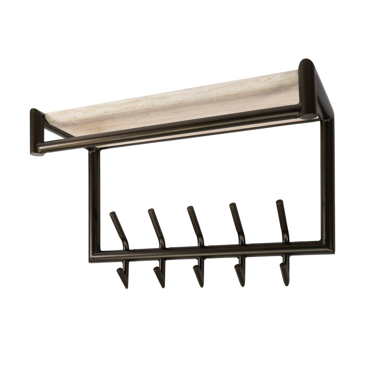 Panneau de porte-manteaux Travertine 2x5 crochets 65 cm en mélamine 