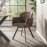 Set van 2 Moderne eetkamerstoelen Luma Hoven Rich Taupe