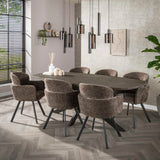 Set van 2 Moderne eetkamerstoelen Luma Hoven Rich Taupe