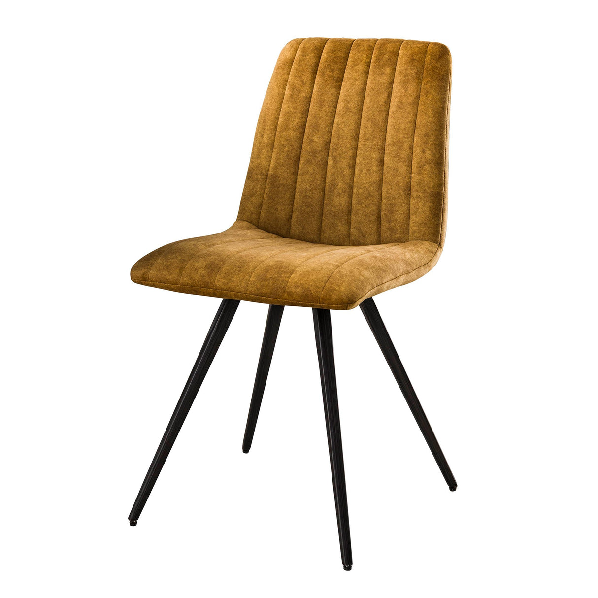 Set van 4 Eetkamerstoelen Sadie Velvet Goud - Zonder Armleuningen