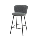 Tabouret de bar Simon Bouclé Set de 4