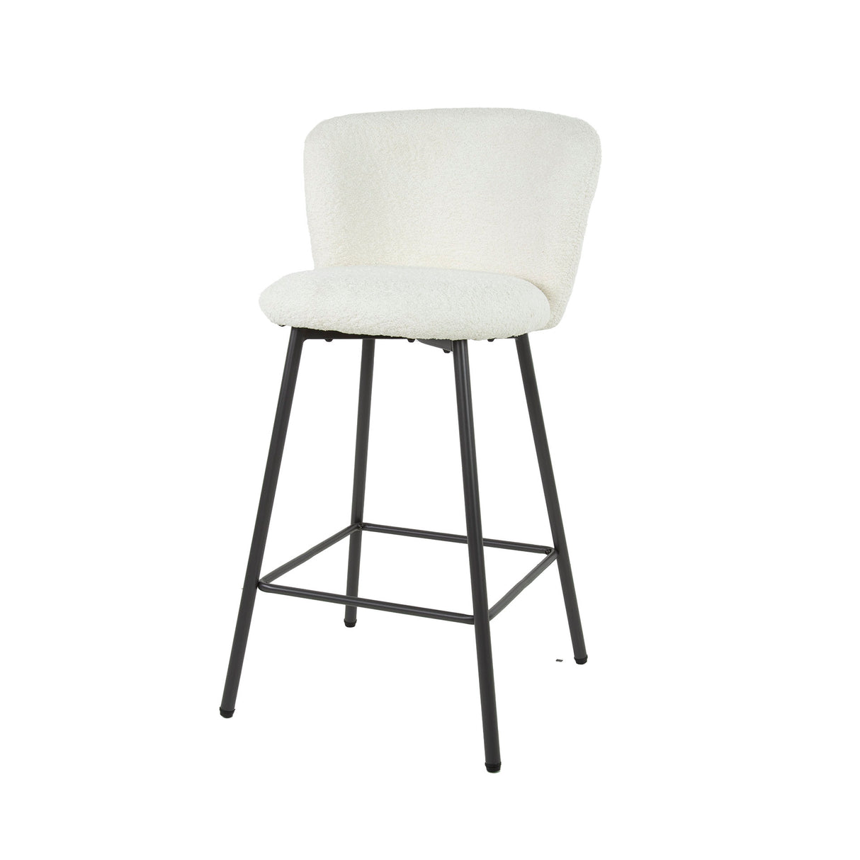 Tabouret de bar Simon Bouclé Set de 4