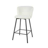 Tabouret de bar Simon Bouclé Set de 4