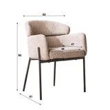 Chaise de salle à manger Lola bouclé set of 2