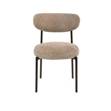 Lot de 2 chaises de salle à manger rondes bouclées marron sable Aero