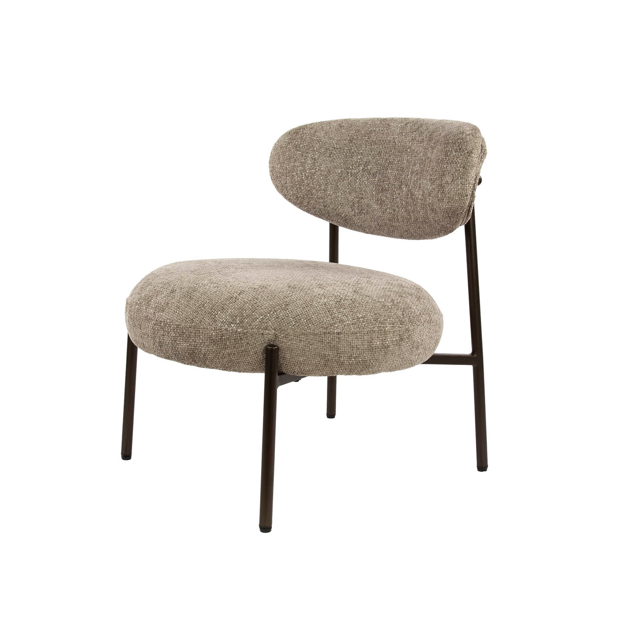 Fauteuil Nova Rond Zandkleurige Stof