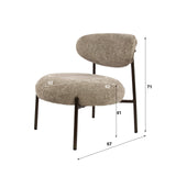 Fauteuil Nova Rond Zandkleurige Stof