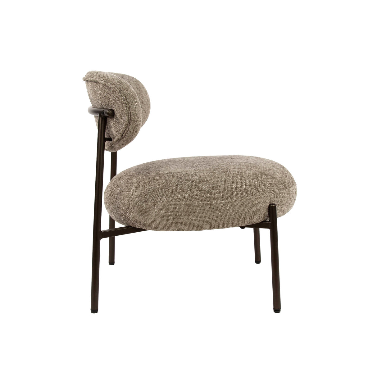Fauteuil Nova Rond Zandkleurige Stof