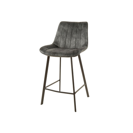 Lot de 2 tabourets de bar en velours Senna