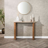 Jimi Curvo Kaptafel Keramiek Travertine 100 cm