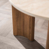 Jimi Curvo Eettafel 180 Keramiek Travertine