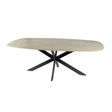 Valente Ovaal Eettafel 180 cm Travertine Keramiek
