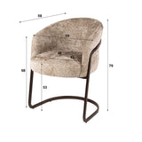 Set van 2 eetkamerstoelen Reno Alura zand