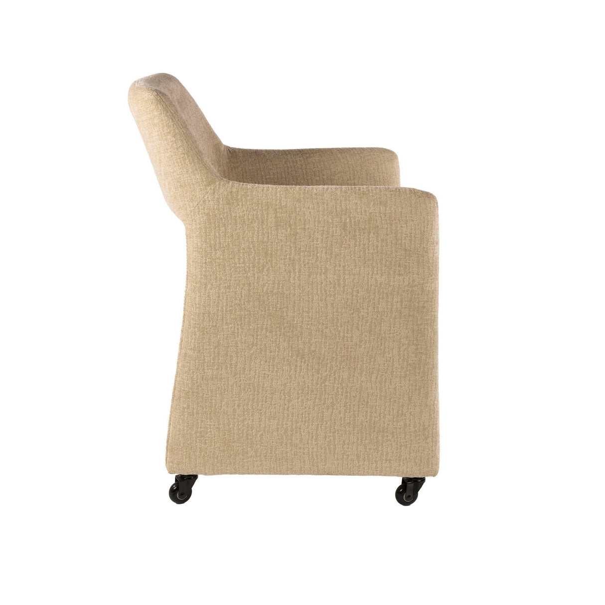 Set van 2 Eetkamerstoelen Capri Jaroq zand Stof op wieltjes