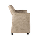 Ensemble de 2 chaises de salle à manger Siena Alura sable avec roulettes 