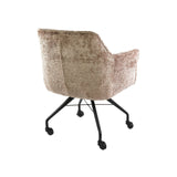 Set van 2 Eetkamerstoelen Tova Stof Alura Zand Met Wieltjes