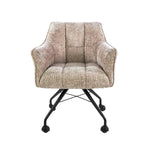 Set van 2 Eetkamerstoelen Tova Stof Hoven Rich Zand Met Wieltjes