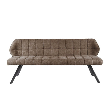 Banquette de salle à manger Lino Bouclé Tissu Taupe 180 cm À carreaux 