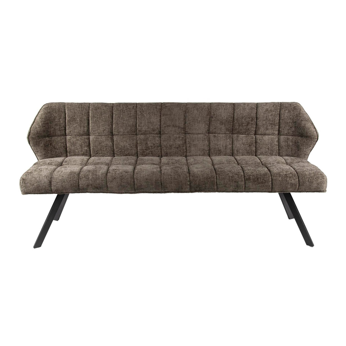 Eetkamerbank Lino Chenille Stof Rich Taupe 180 cm Geblokt