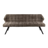 Eetkamerbank Lino Chenille Stof Rich Taupe 180 cm Geblokt