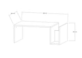 Salontafel Rechthoekig Travertijn Mebo - Met Boekenhouder - 87x50 cm