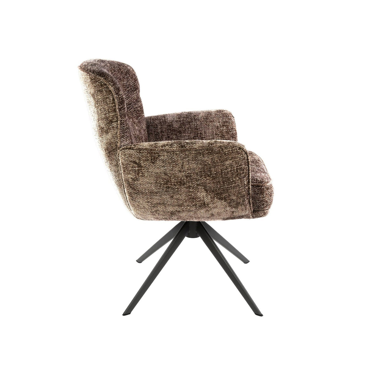 Ensemble de 2 chaises de salle à manger Milano pivotantes Hoven champagne riche 