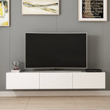 Ensemble de meubles TV RIGEL Mélamine blanche 180x30x32 cm