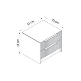 Nachtkastje Kale Luxe Antraciet Melamine 45x53x45 cm