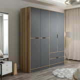 Armoire Elina Anthracite Gol Mélamine 185x208x52 cm