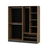 Armoire Elina Anthracite Gol Mélamine 185x208x52 cm